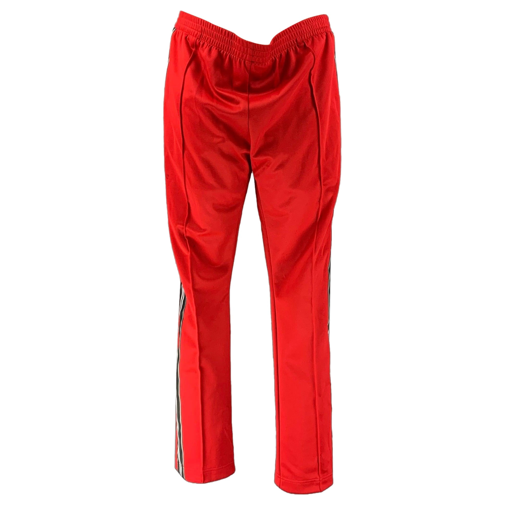 BURBERRY Size 10 Red White Polyester Cotton Casual Pants For Sale