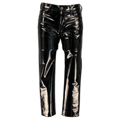 JUNYA WATANABE Größe S Schwarze ungewöhnliche Hose aus Polyester und massivem Jeansschliff