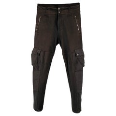 ALEXANDER MCQUEEN Size 34 Grey Distressed Cotton Cargo Casual Pants