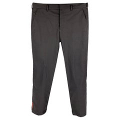 PRADA Taille 36 Pantalon habillé en coton mélangé noir avec fermeture éclair