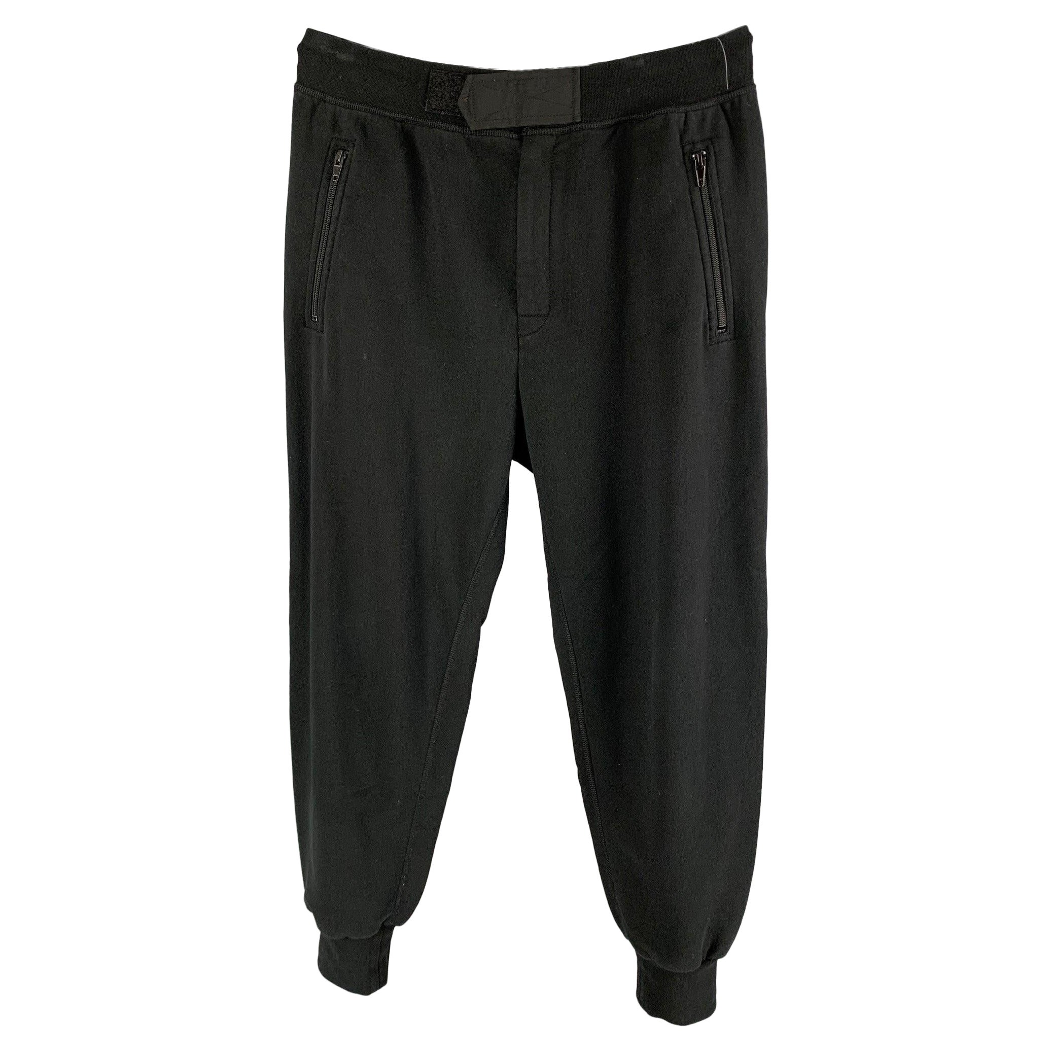 ALEXANDER WANG Size M Black Cotton Polyester Joggers Casual Pants For Sale