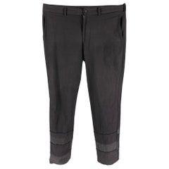 COMME des GARCONS HOMME - Pantalon décontracté en nylon et coton patchwork bleu marine, taille L