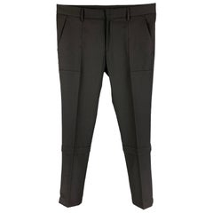 VIKTOR & ROLF Taille 34 Pantalon habillé en laine noire avec fermeture éclair
