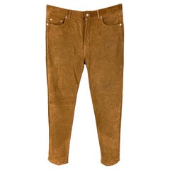 SAINT LAURENT Size 30 Brown & Tan Suede Casual Pants