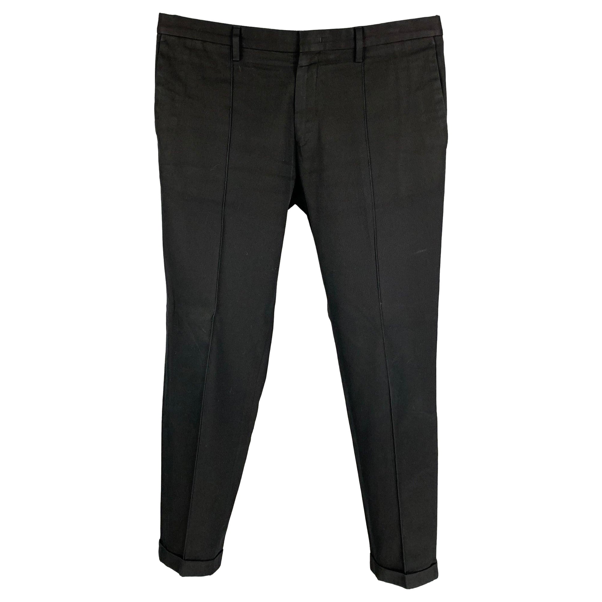 PAUL SMITH Size 36 Black Cotton Chino Casual Pants For Sale