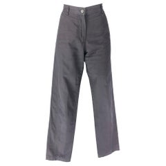 DRIES VAN NOTEN Talla 30 Negro Algodón y  Pantalones informales de pata ancha de lino