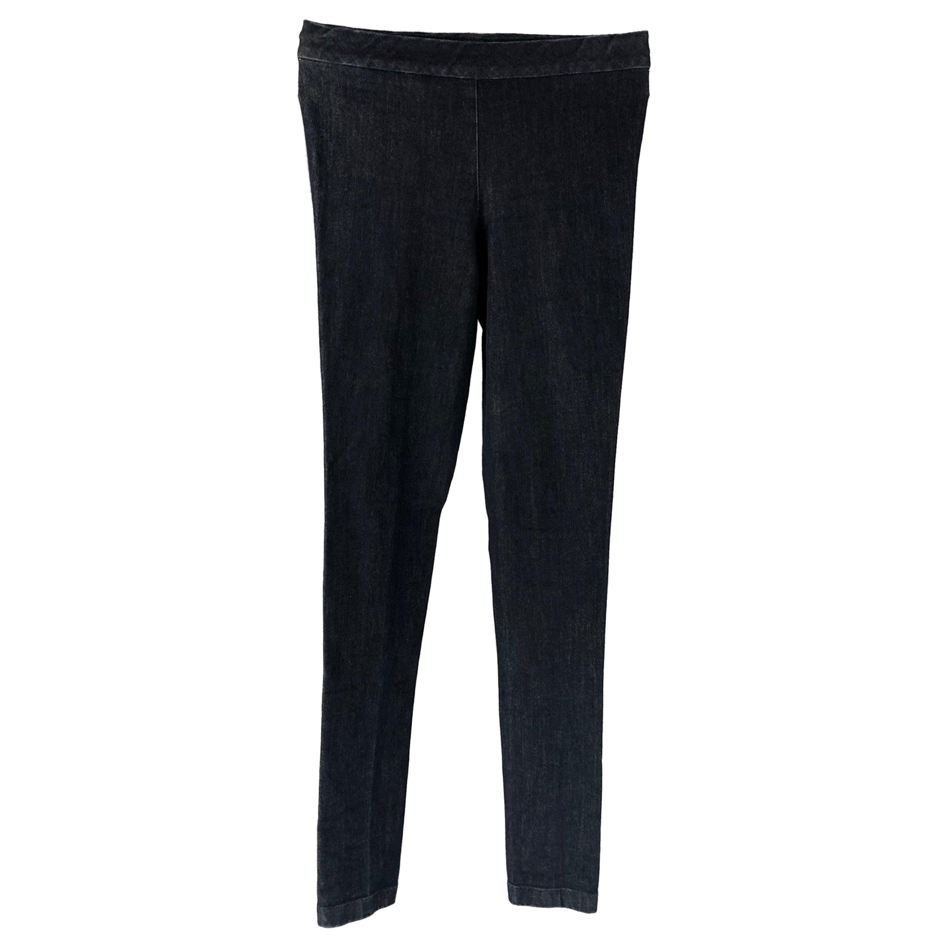 THE ROW Size M Navy Cotton &  Elastane Casual Leggns Pants For Sale