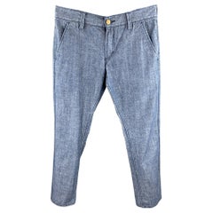 LEVI'S 511 Taille 32 Casual Pantalon en coton de couleur indigo à fermeture éclair