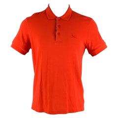 BURBERRY LONDON Size M Red Cotton Blend Polo