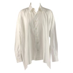 ESKANDAR Size 0 White Cotton Cropped Shirt