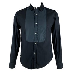 BAND OF OUTSIDERS Size L Black Cotton Button Up Long Sleeve Shirt