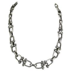 Heavy Sterling Silver Taxco Vintage Link Necklace 2