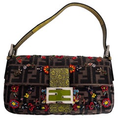 Iconic Fendi beaded zucca baguette