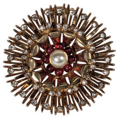 Spilla a clip grande DeRosa Retro Sunburst