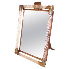 Elegant C.1940 Venini Italian Glass Dressing Table Vanity Mirror 