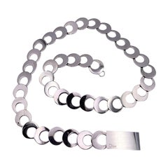 Christian Dior Vintage Silver Metal Chain Belt or Necklace