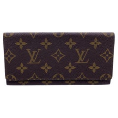 Louis Vuitton Vintage Monogramm Canvas lange Bifold Bill Geldbörse