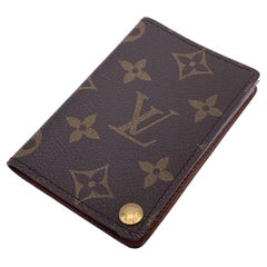 Retro Louis Vuitton Monogram Canvas Porte Carte Pression Card Case Holder