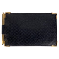 Gucci Retro Blue Monogram Document Holder Wallet with Pen