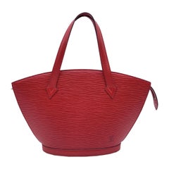 Louis Vuitton - Sac Saint Jacques PM en cuir épi rouge vintage