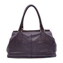 Used Bottega Veneta Brown Leather Intrecciato Detail Tote Bag Handbag