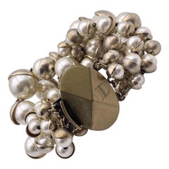 Christian Dior Mise en Dior Multistrand Pearls Cluster Bracelet