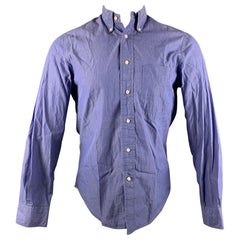 GITMAN VINTAGE Taille S Chemise à manches longues boutonnée en coton violet