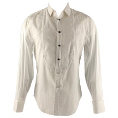 BAND OF OUTSIDERS Size M White Cotton Tuxedo Long Sleeve Shirt