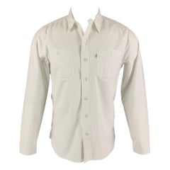 LEVI'S Größe S Weißes langärmeliges Hemd aus Baumwolle mit Knopfleiste