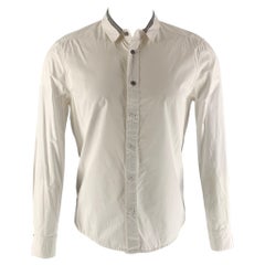 3.1 PHILLIP LIM Size S White Solid Cotton Button Up  Long Sleeve Shirt