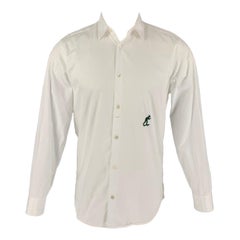 GOLDEN GOOSE Größe S Weißes langärmeliges Hemd aus Baumwolle mit Knopfleiste