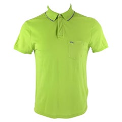 RALPH LAUREN Size S Green Cotton &  Elastane One pocket Polo