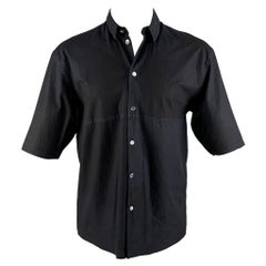 STEPHAN SCHNEIDER Size M Black Navy Color Block Short Sleeve Shirt