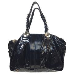 Chloe Black Patent Leather Large Tote Bag 3