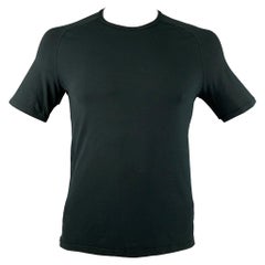 PRADA Size L Black Cotton Elastane Short Sleeve T-shirt