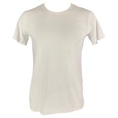 BALMAIN Size XL White Cotton T-shirt