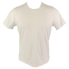 JIL SANDER Size XL White Cotton Crew-Neck T-shirt