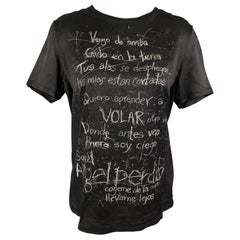 GIVENCHY Size S Black Silk Print Crew-Neck T-Shirt