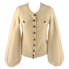 MARC By MARC  JACOBS Size S Cream Wool Textured Cardigan Casual Top