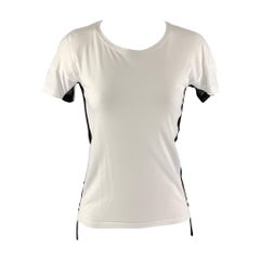 SONIA RYKIEL T-Shirt in Weiß und Schwarz, Größe S