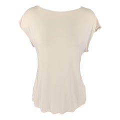 ARMANI COLLEZIONI Size 16 White Viscose Sleeveless T-Shirt