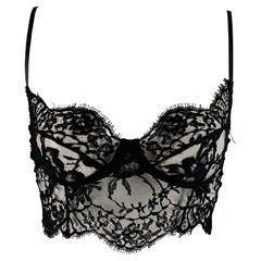 Dolce & Gabbana Taille XS Noir Bralette en coton mélangé Top décontracté