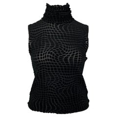 ARMANI COLLEZIONI Größe 12 Schwarz Baumwolle Polyamid Rollkragenpullover