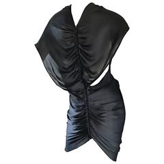 Rare Alexander McQueen Black Silk 2010 Black Runway ' Skeleton ' Mini Dress 11