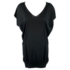 CoSTUME NATIONAL Size XS Black Cotton Sleevless Tunic Knit Top