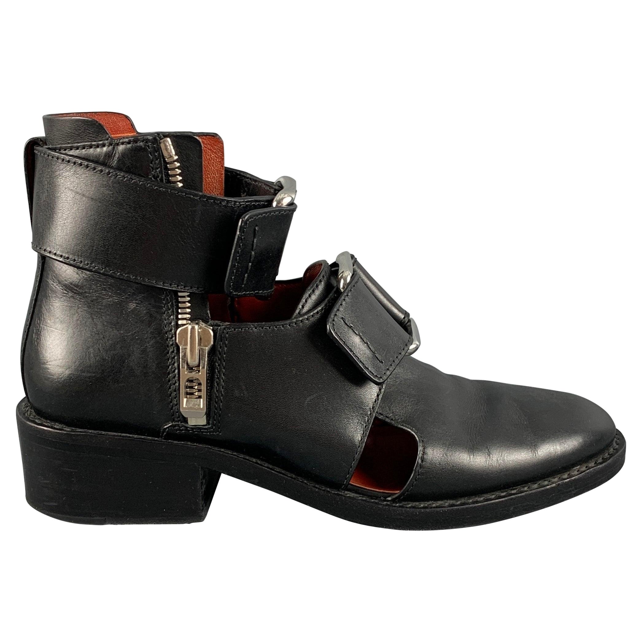 3.1 PHILLIP LIM Size 8 Black Cut Out Boots For Sale