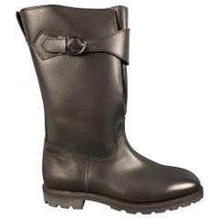 PAUL STUART Größe 8 Brown Solid Leder Pull On Stiefel