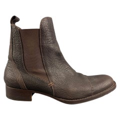 HENRY BEGUELIN Taille 10 Brown Contrast Stitch Cap Toe Boots