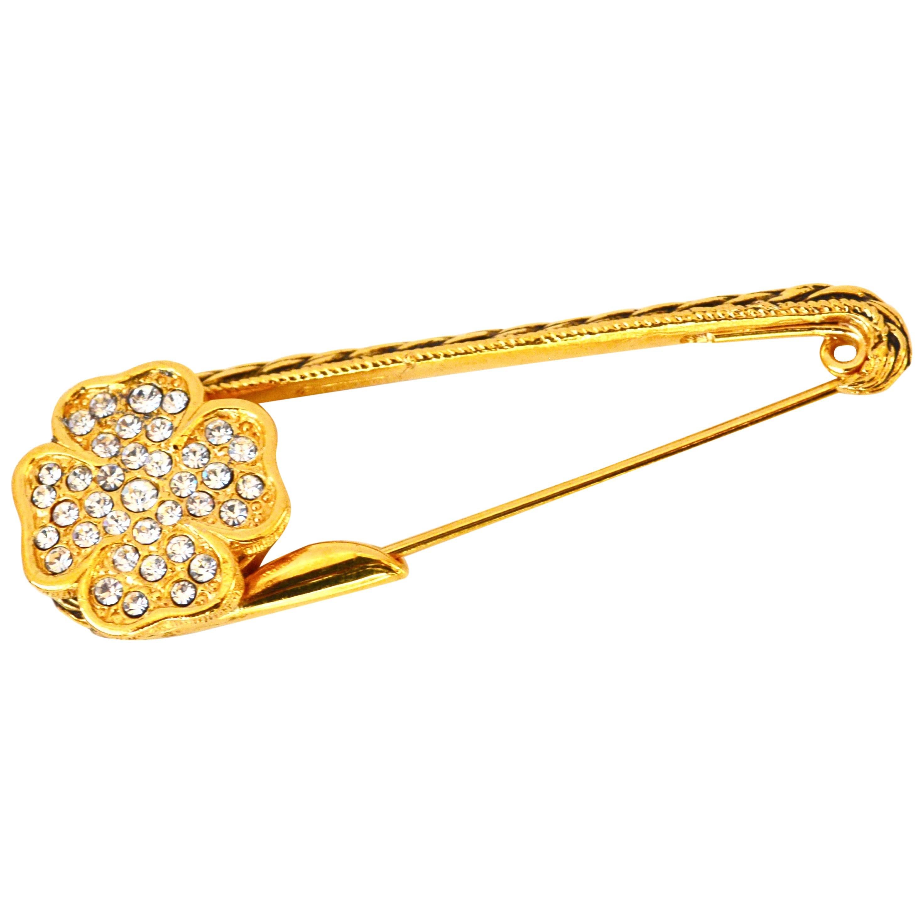 1984 Chanel Clover Safety Pin 