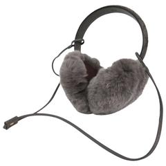 Gucci NEW Monogram Logo Fur Men's Women's Unisex Ear Muffs in Box (en anglais)